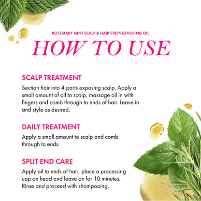 Mielle Rosemary Mint Scalp & Hair Strengthening Oil 59mL