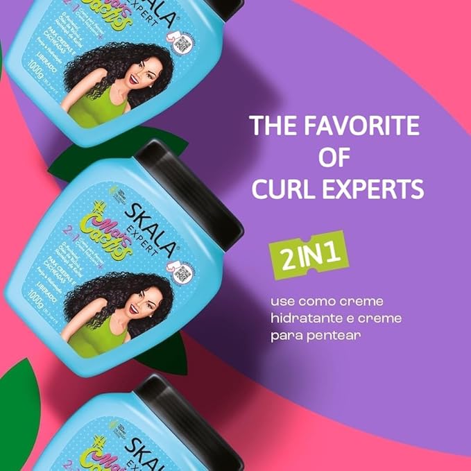 Frizz Free 😍 Skala Hair Treatment Curl Cream Leave-In Moisturizer Brasi – 1000g💕 Free Delivery 🚚