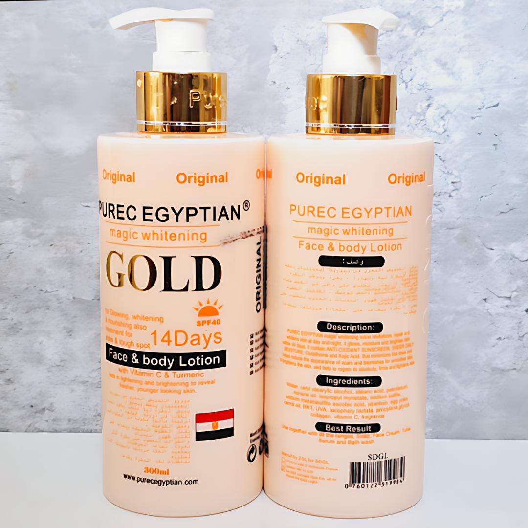 Purec Egyptian Magic Whitening Gold Face and Body Lotion 300ml