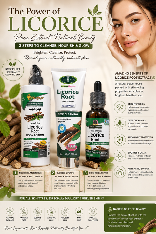 Hesper Licorice Root Skin Care Set
Reveal Naturally Radiant, Smooth & Healthy-Looking Skin