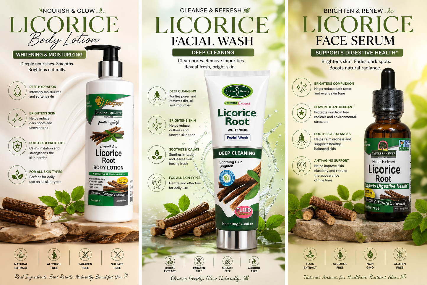 Hesper Licorice Root Skin Care Set
Reveal Naturally Radiant, Smooth & Healthy-Looking Skin