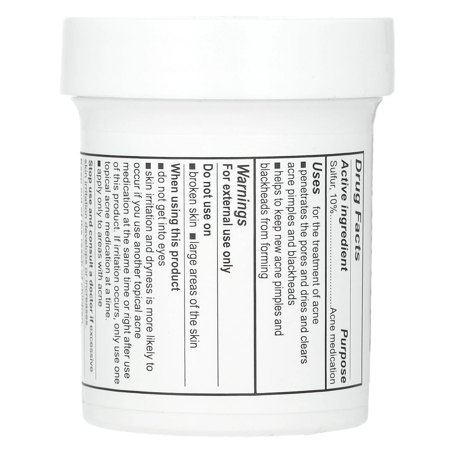 De La Cruz 10% Sulfur Acne Treatment Ointment