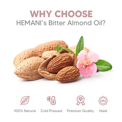 Hemani Bitter Almond Hair & Body Oil 30ML - زيت اللوز المر للشعر و الجسم من هيماني 30مل