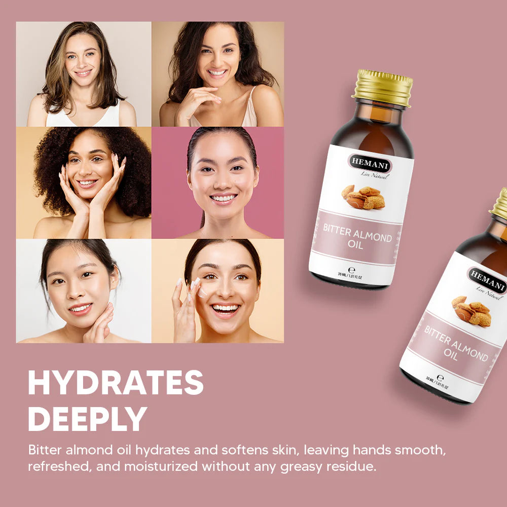Hemani Bitter Almond Hair & Body Oil 30ML - زيت اللوز المر للشعر و الجسم من هيماني 30مل