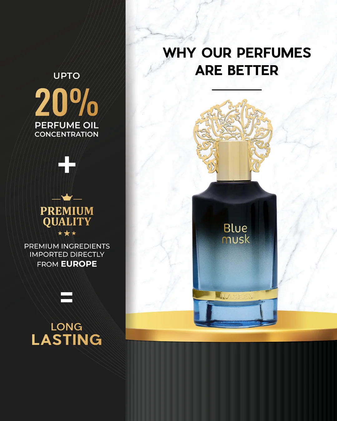 BLUE MUSK Naseem Aqua Perfume 55ml | عطر بلو مسك من نسيم 55مل