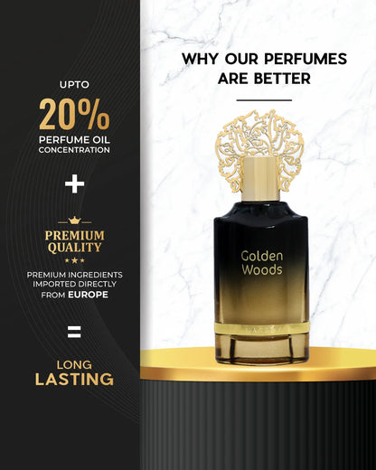 Golden Woods Naseem Arabic Aqua Perfume 55ml | عطر جولدن وودز العربي المائي من نسيم 55مل