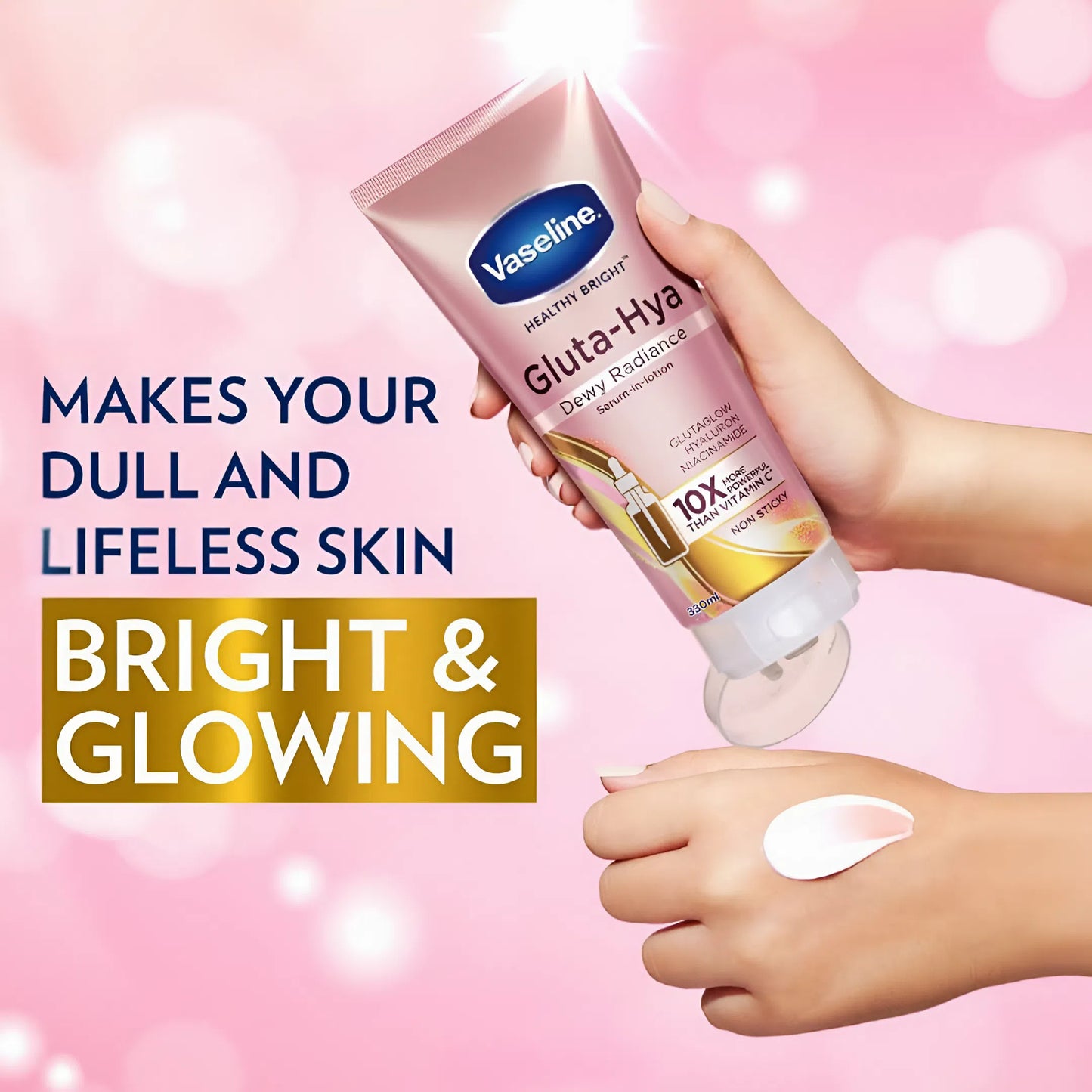 Vaseline® Gluta-Hya Serum Burst Lotion – Dewy Radiance (330ml)