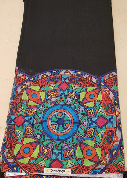 5YDS Cotton printed Melhfa Saree, 5 YDS length, width 58" Melhfa  Tuareg ملحفة Free Delivery 🚚