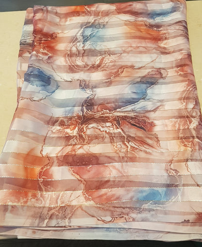 Saree, 5 YDS length, width 58" Melhfa  Tuareg ملحفة Free Delivery 🚚