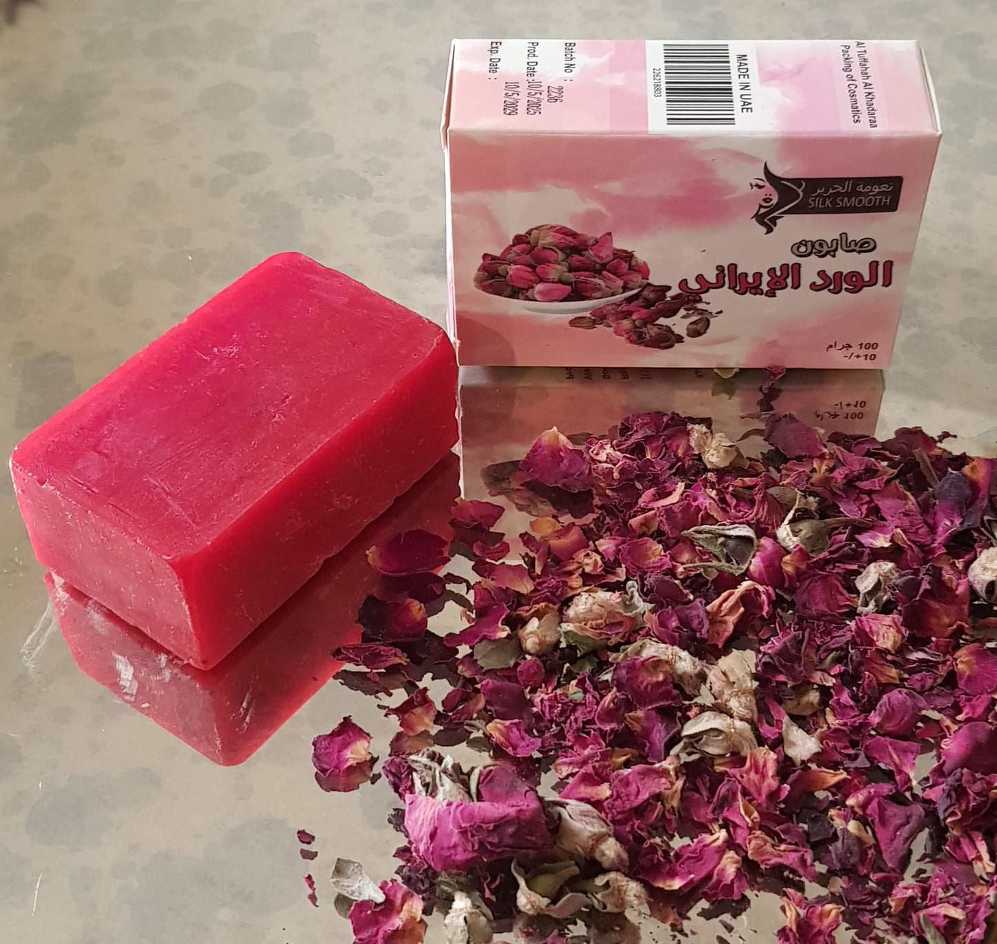 صابون الورد الإيراني 100جم.     (Pack of 2)Natural Rose Soap 100g Free Delivery 🚚