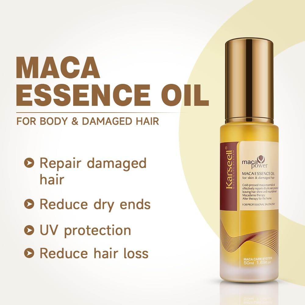 Karseell Cold-Pressed Morocan Argan Hair Oil Maca Essence 50ml