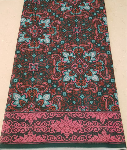 5YDS Cotton printed Melhfa Saree, 5 YDS length, width 58" Melhfa  Tuareg ملحفة Free Delivery 🚚