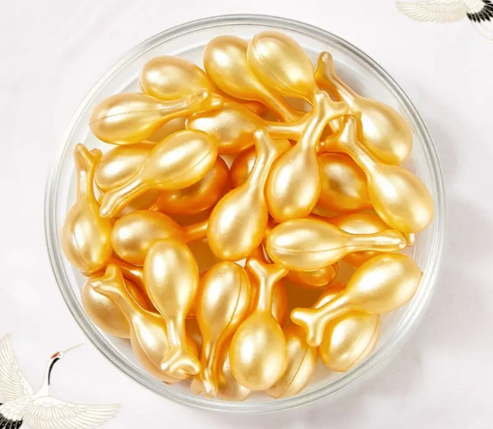 Glowing Vitamen E Facial Oil 60 Capsules. Pack of 2. زيت الوجه فيتامين النضارة
